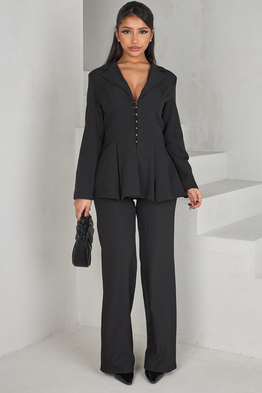 Ensemble 2 pièces blazer + pantalon noir
